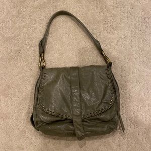 Matt & Nat Olive Green Hobo with Stud Detail